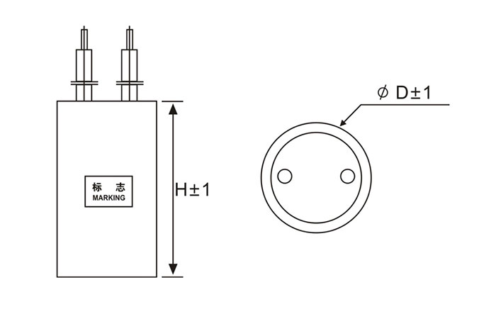 CBB60电容器外形尺寸图