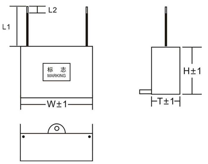 CBB61电容器外形尺寸图